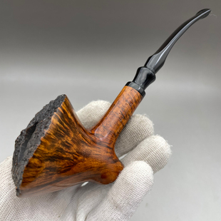小猪烟斗全新石楠木丹麦W.O.Larsen哥本哈根时期 SG直纹 F级别