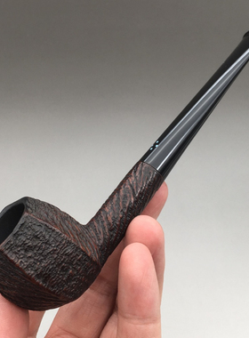 小猪烟斗 二手石楠木 英国Sasieni 四点 二战前花体鱼尾 花棱苹果