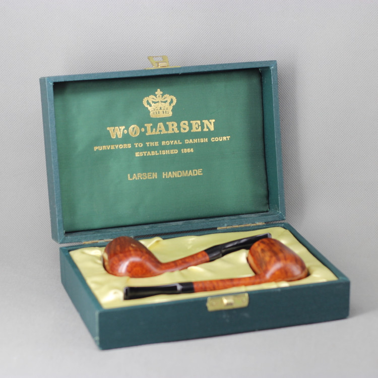 小猪烟斗全新石楠木丹麦W.O.Larsen上世纪中叶 平A SG级别套装 K