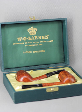 小猪烟斗全新石楠木丹麦W.O.Larsen上世纪中叶 平A SG级别套装 K