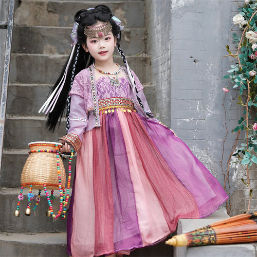 紫萱2026新款儿童襦裙古装中国风
