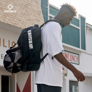 准者大容量篮球双肩包 多功能运动训练背包 学生篮球包手提袋 抽