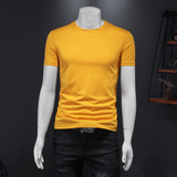 夏季男士短袖体恤圆领纯色丝光棉青年简欧潮牌11色百搭假模888P25，男装T恤，电商D228（原B310）