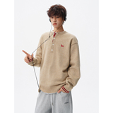 现货亨利领毛衣宽松美式复古潮流翻领针织衫M892-P65控118，男装针织衫/毛衣，星座918-1