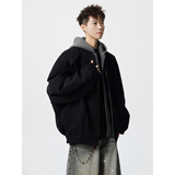 现货格雷系假两件撞色连帽卫衣宽松夹克美式外套J98-P95-控148，男装夹克，星座918-1