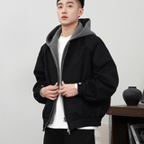 假两件撞色休闲连帽卫衣宽松秋季夹克美式外套J98-P95-加棉P105，男装夹克，星座918-1