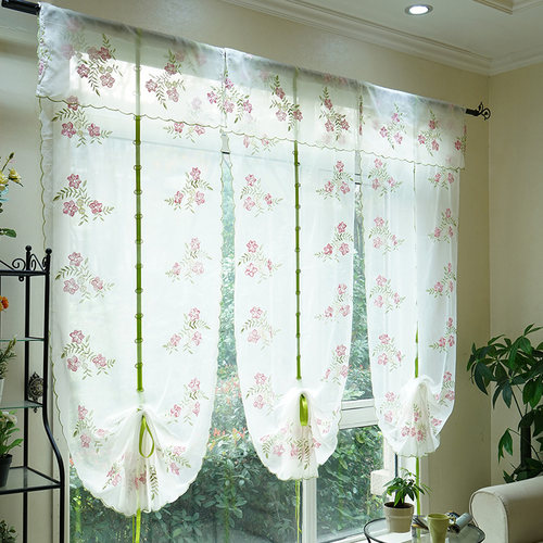 美式风儿童免打孔飘窗升降帘