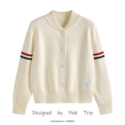 tb双标针织开衫棒球服