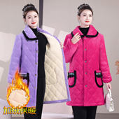 冬季 棉袄外穿保暖罩衣工作棉服 时尚 新款 加绒加厚棉服棉衣外套长款