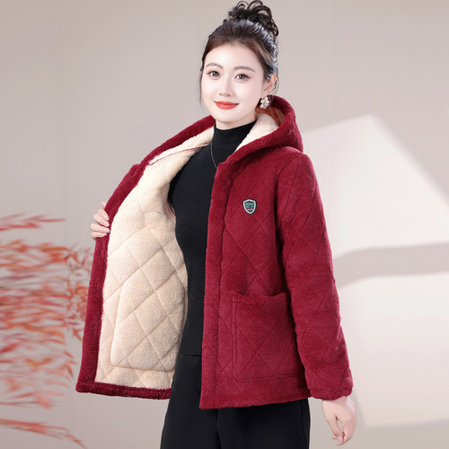 小个子冬季罩衣女新款加绒加厚特厚棉衣短款2025秋冬宽松时尚外套