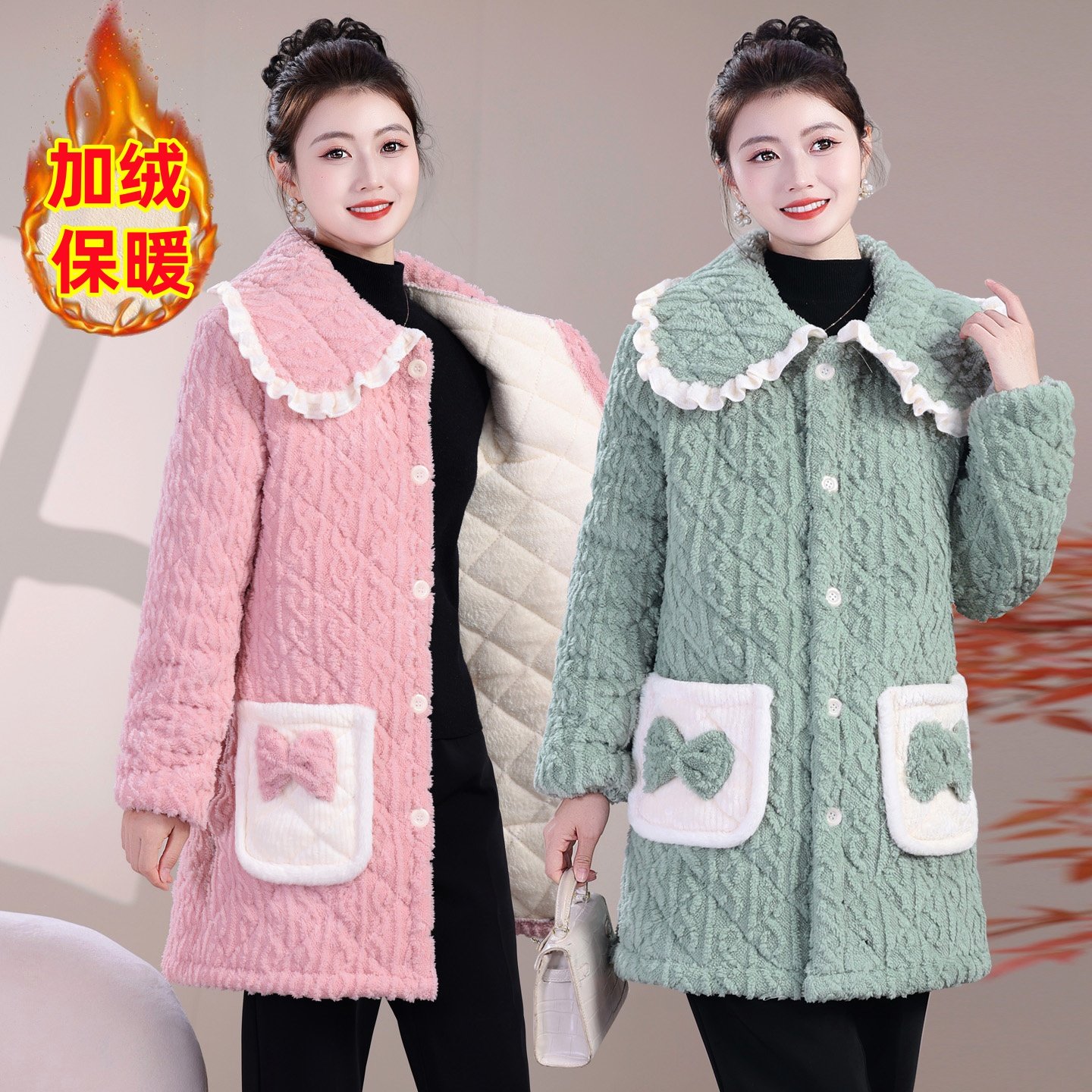 棉衣棉服女冬款中长款加绒加厚时尚外套大码罩衣保暖棉罩衣家居服,女装/女士精品,中老年女装,淘宝优惠券,粉丝福利购,淘宝优惠卷