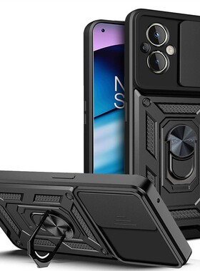 适用OnePlus11/一加12/NordN30 5G/CE3lite/1+12R/一加11R/Ace 2 /1+11/10T指环保护推窗防摔车载磁吸手机壳