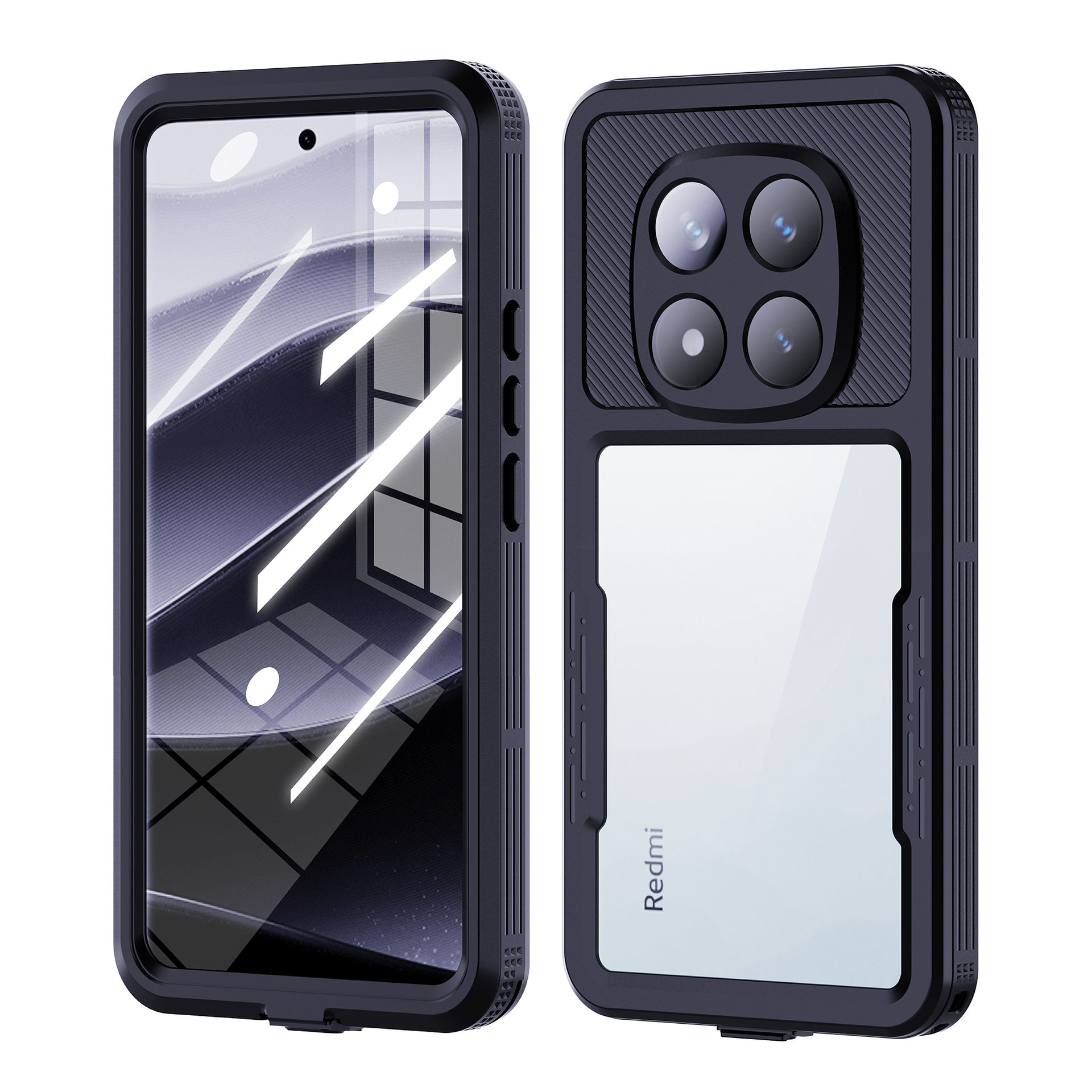 适用红米note14Pro 水下深度防水IP68户外游泳潜水Redmi Note13Pro保护壳360防摔壳硬壳防震note13 5G手机壳