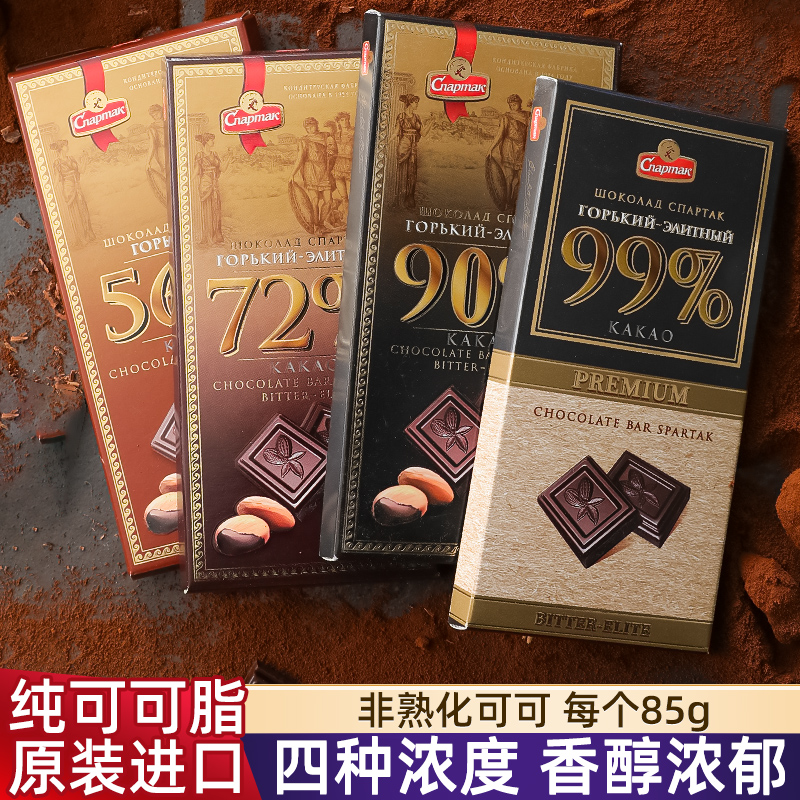 进口白俄罗斯斯巴达克黑巧克力
