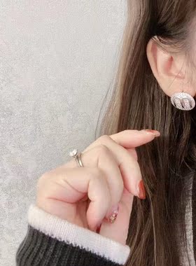 欧美大牌亮钻耳钉气质时尚轻奢高级潮流耳饰明星网红款名媛高贵