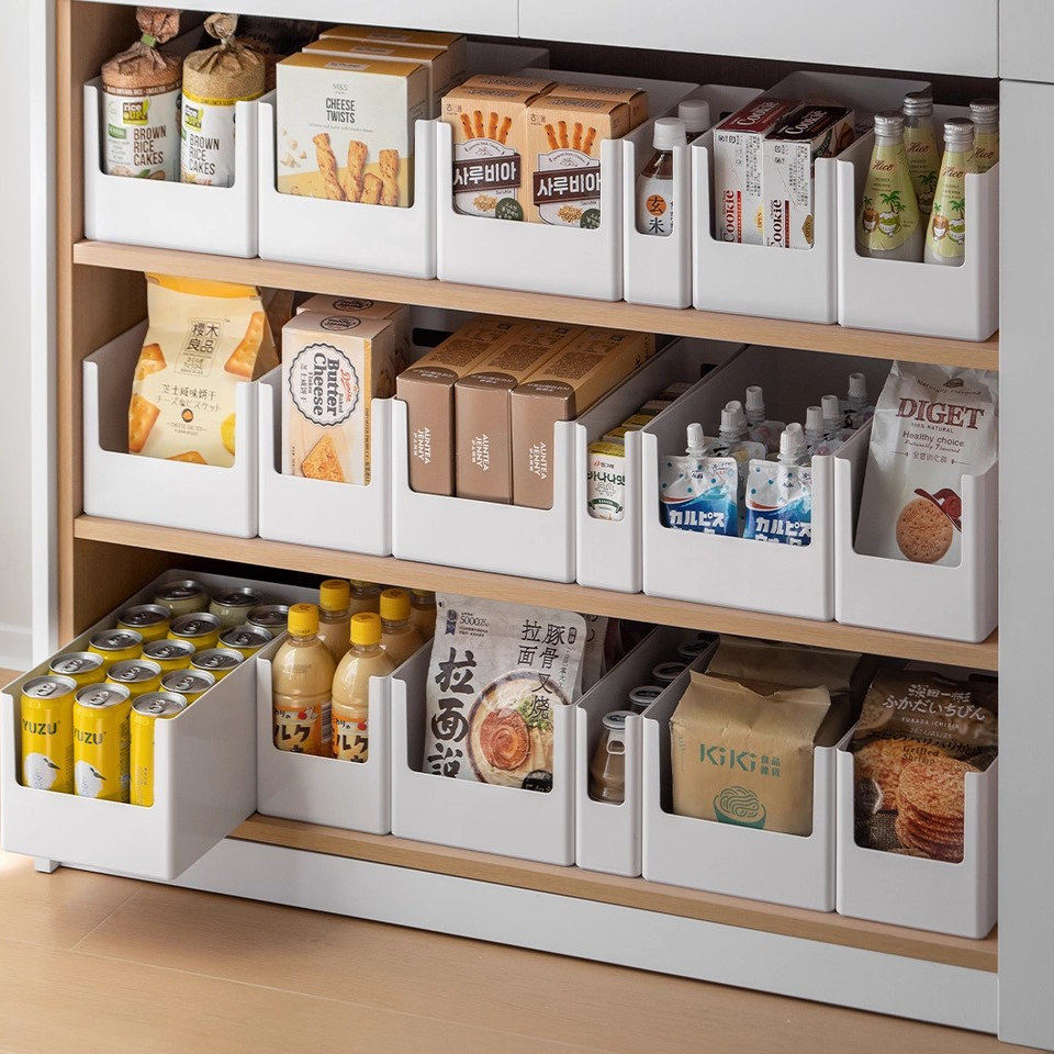 可伸缩橱柜收纳盒直角长方形厨房桌面整理盒子杂物零食收纳储物筐,收纳整理,桌面收纳盒,淘宝优惠券,粉丝福利购,淘宝优惠卷