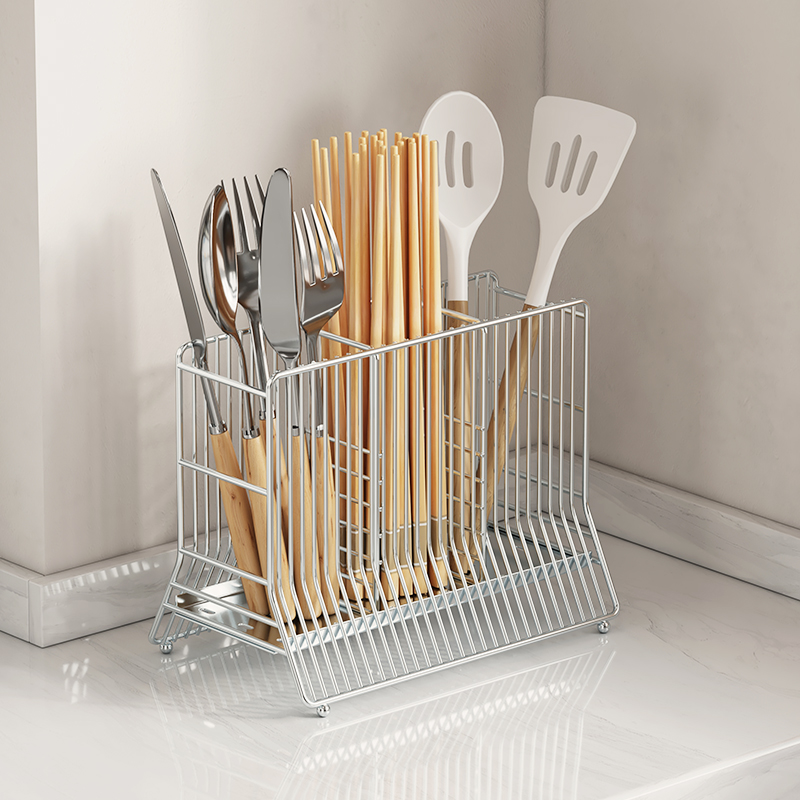 304不锈钢筷子笼子家用高档新款厨房勺子收纳架筒置物架筷架台面
