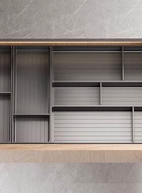 太空铝厨房抽屉内置分隔收纳盒长方形分格整理盒筷子刀叉餐具收纳