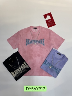 大码 达依空间加肥加大夏季 潮流圆领短袖 项链可拆卸 56Y917 短袖