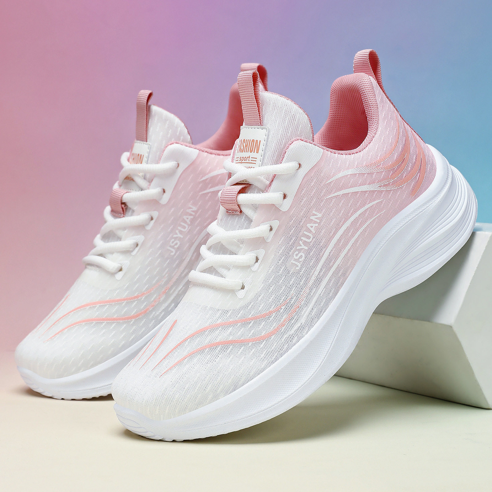 2026春夏季运动鞋女网纱面透气网鞋时尚百搭休闲跑步鞋软底跳舞鞋