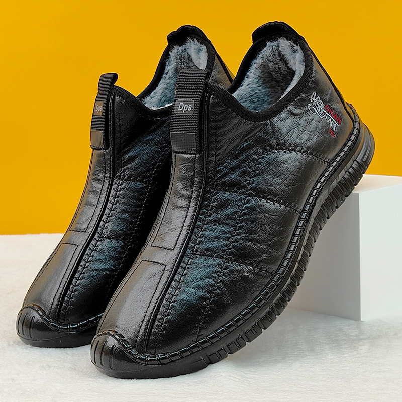 老北京棉鞋加绒加厚防滑爸爸棉鞋