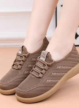 2026春夏老北京布鞋女一脚蹬软底防滑中老年妈妈健步鞋透气休闲鞋