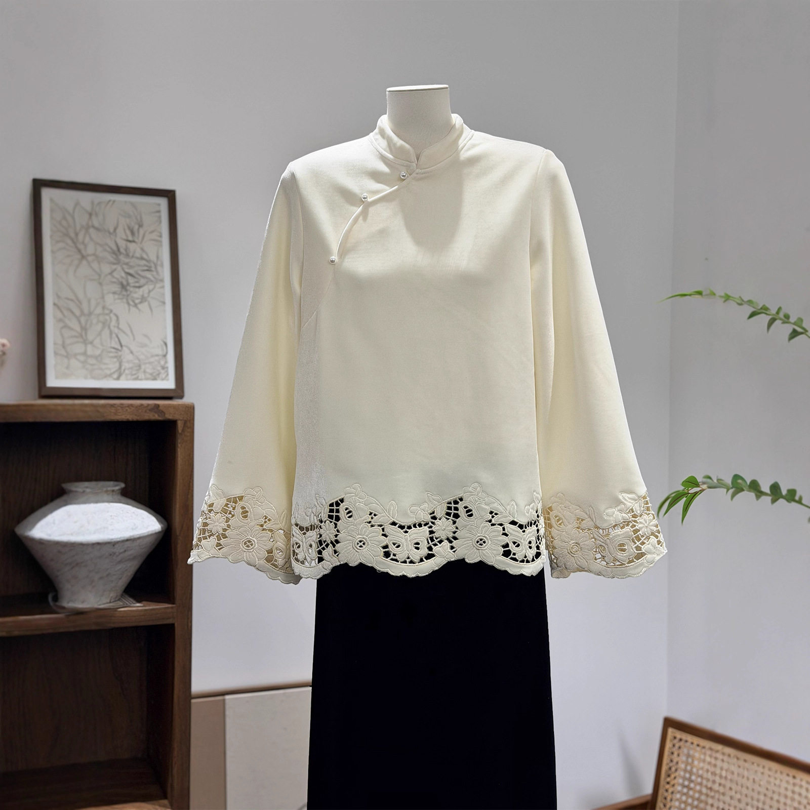 新中式国风斜襟盘扣加绒加厚打底衫秋冬丝绒内搭长袖外穿百搭上衣,女装/女士精品,短外套,淘宝优惠券,粉丝福利购,淘宝优惠卷