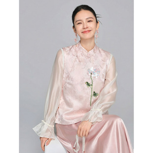 【知合堂】新中式温柔国风亮片绣花马甲女设计感背心2026春季新款