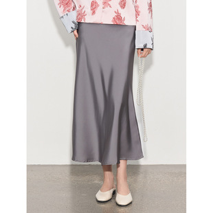 【知合堂】光泽感丝滑半身裙缎面松紧高腰鱼尾半裙9917高腰显瘦