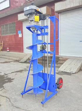 手摇四冲程钻坑机栽电杆打洞山地光伏灌注桩路基灯杆挖孔地基加固