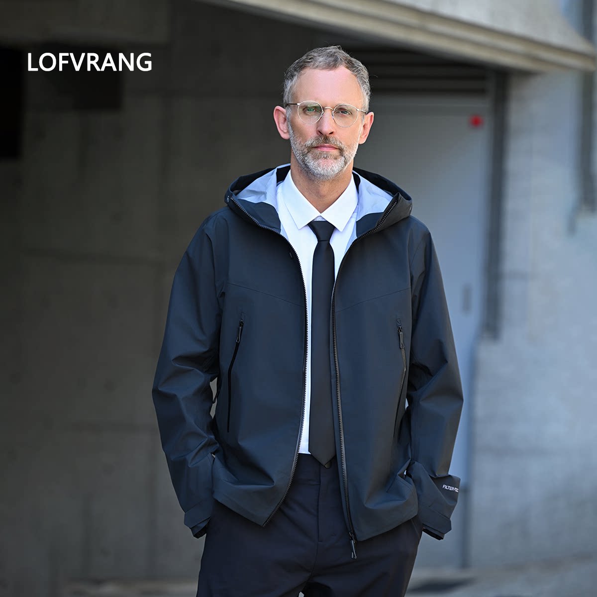 LOFVRANG｜领航员 | 秋冬男士通勤硬壳连帽冲锋衣防水全压胶夹克