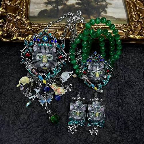 岛中古vintage珐琅爱丽丝漫游KF