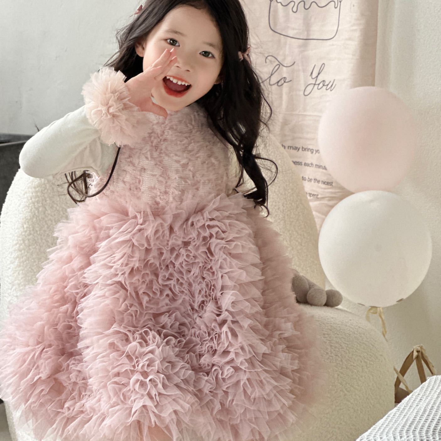 25新款女童蛋糕裙礼服生日裙