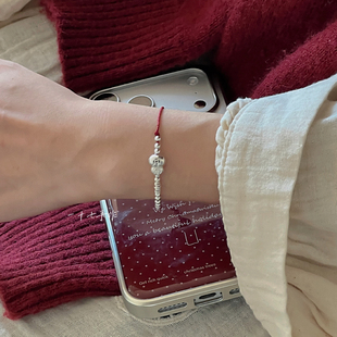 一十七手作「祈得福安」新中式 足银999招财葫芦百搭平安红绳手链