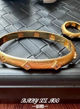 「无相佛」小众设计款古法拉丝工艺轻奢复古时尚百搭高级戒指手镯