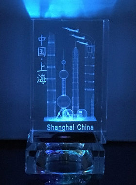 上海模型摆件东方明珠水晶纪念品