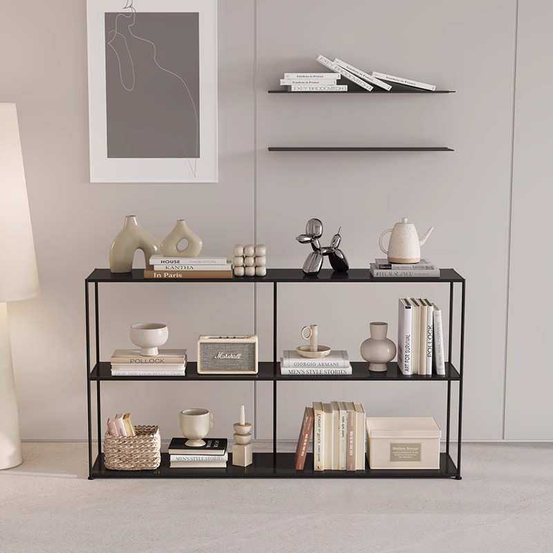 现代轻奢铁艺玄关桌案台沙发后置物架落地多层书架简约隔板收纳架,3C数码配件,USB灯,淘宝优惠券,粉丝福利购,淘宝优惠卷