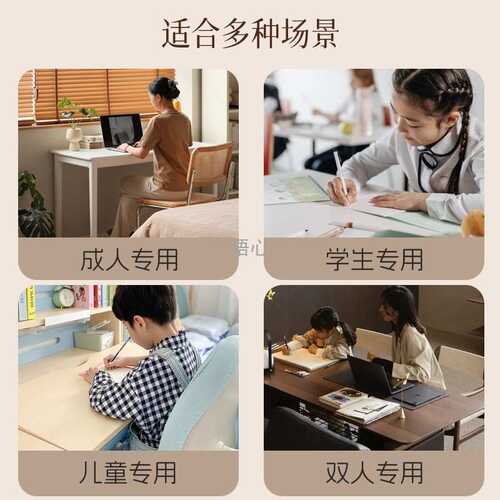 意式极简书桌轻奢现代家用学生桌柜一体双人卧室写字台学习桌书架