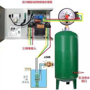 家用220V三相380V微电脑自动智能水泵控制器无塔供水器压力罐开关