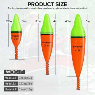 Spring Float 2.2in 4Pcs 4.1in Luminous 3.1in EVA set