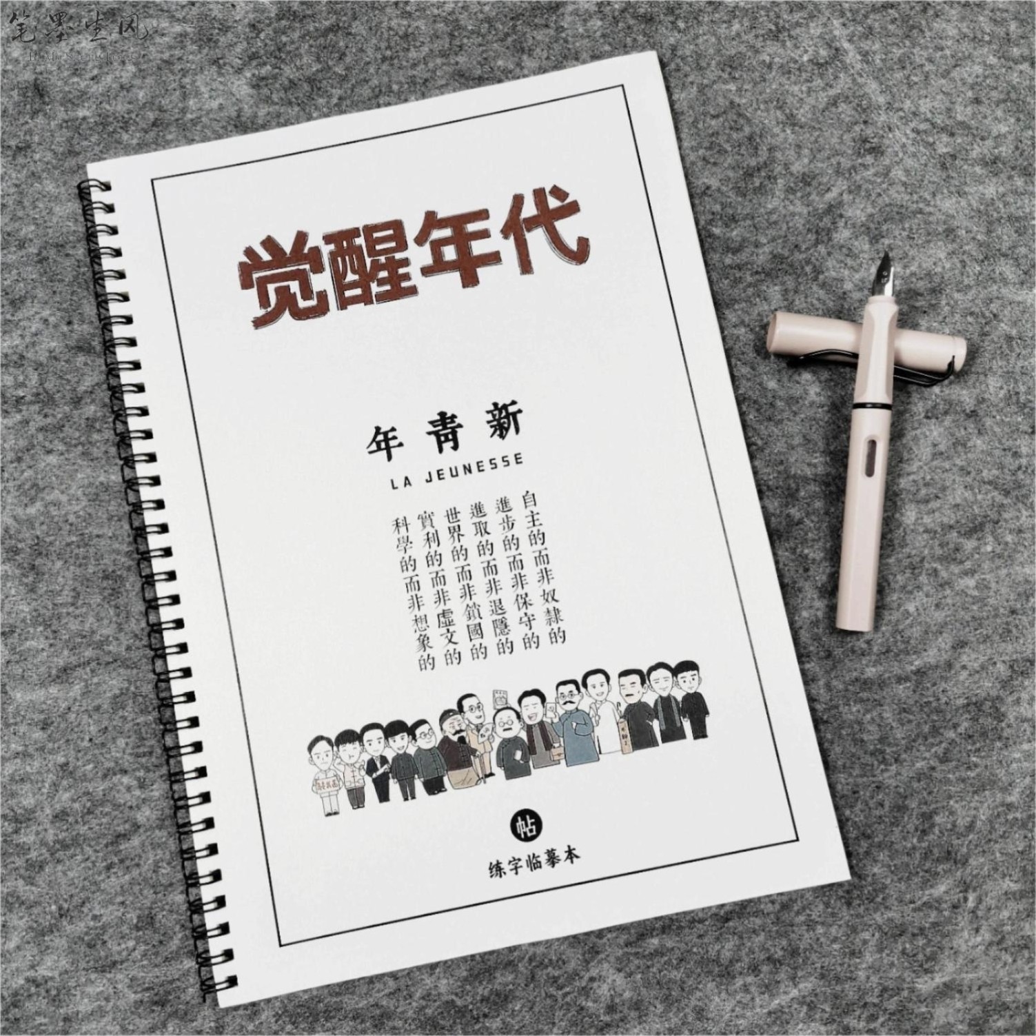 觉醒年代语录练字帖奶酪体柠檬体正楷奶酪陷阱体新青年硬笔字帖