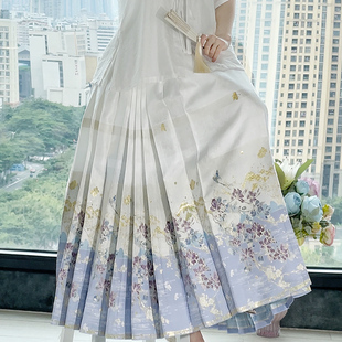 白梅序绘[清仓价处理价]原创明制汉服仿妆花马面裙女套装2024新款