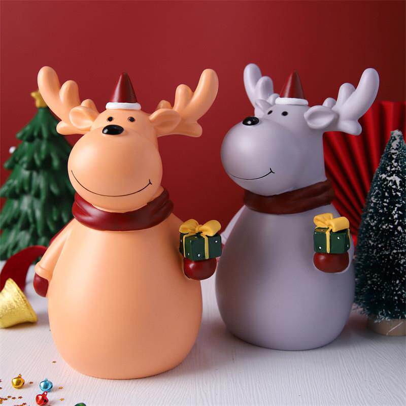 2021圣诞节礼物情侣儿童圣诞小鹿存钱罐大号创意可爱储蓄罐装饰品