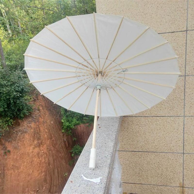 防雨油纸伞伞舞蹈白色绘画古流苏伞挡风遮雨遮阳亚马逊厂家直销