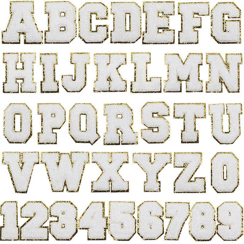 8cm英文字母刺绣布贴毛巾绣补丁贴数字衣服章仔电脑绣花标刺绣贴