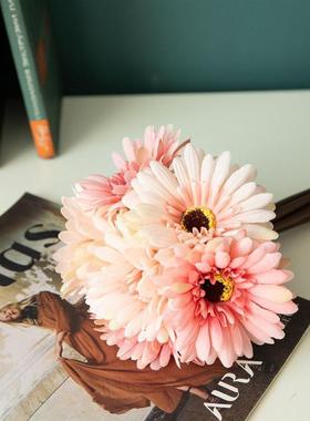 厂家销售仿真花扶郎花束非洲菊假花家居婚庆手捧花GF16183A