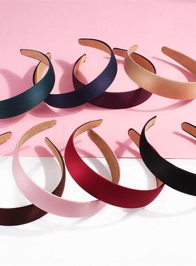 韩国发饰3cm包布发箍半成品宽头箍多色可选义乌头饰发卡A188