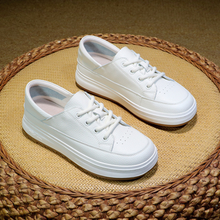 头层牛皮两穿小白鞋女2026新款春季软底单鞋大码女鞋41真皮板鞋43