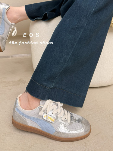 。EOS9911-5夏款网面复古德训鞋女百搭平底休闲运动鞋系带潮鞋