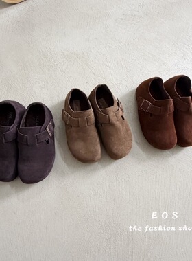 。BL918-5增高毛毛勃肯鞋真皮2025加绒一脚蹬乐福鞋软底休闲棉鞋